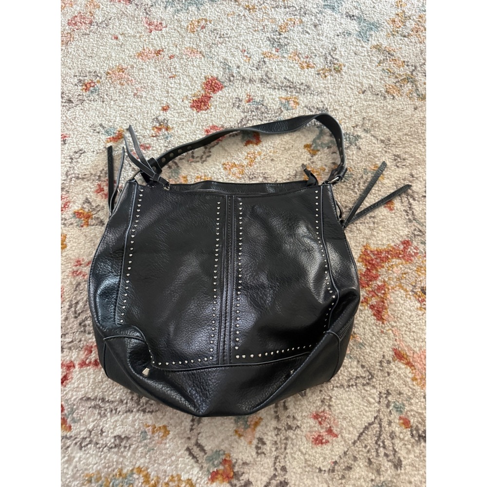 Montana West Western Grunge Hobo bag Pebbled Black Vegan Leather Slouchy
